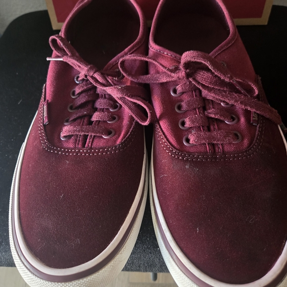 Vans Burgundy and White Sneakers - Picture 3 of 7